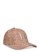 Les Deux Herringb Baseball Cap Brun