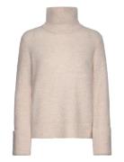 Selected Femme Slfsia Ras Ls Knit High Neck Kräm