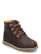 Timberland Mid Lace Up With Zip Boot Brun