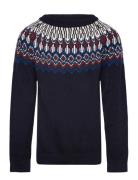 FUB Fair Isle Sweater Marinblå