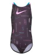 NIKE SWIM Nike G Spiderback P Print Svart