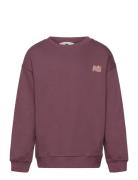 Mango Printed Cotton Sweatshirt Burgundy