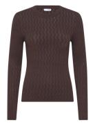 Selected Femme Slfcabala Ls Knit O-Neck Brun