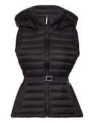 Calvin Klein Lw Padded Waist Smocking Vest Svart