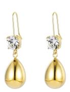 Bud To Rose Drop Crystal Hook Earring Guld