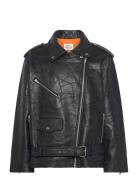 Mads Nørgaard Patch Leather Berline Jacket Svart