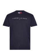 Tommy Jeans Tjm Reg Linear Logo Tee Ext Marinblå