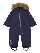 ISBJÖRN Of Sweden Toddler Padded Jumpsuit With Fur Mole 74 Marinblå