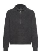 ONLY Onlbaker L/S Zip Pullover Knt Noos Svart