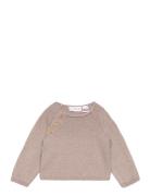 Mango Buttons Detail Knit Sweater Beige