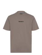 Superdry Micro Logo Graphic Loose Tee Beige