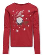 Kids Only Kogxmas Life Yrsa Life Reg L/S Top Jrs Röd