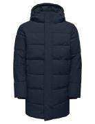 ONLY & SONS Onscarl Life Long Quilted Coat Otw Noos Marinblå