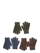 Mikk-line Magic Gloves 3 Pack Marinblå