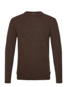 Lindbergh Lambswool O-Neck Knit Brun