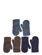 Minymo Magic Mittens Knit 3-Pack Marinblå