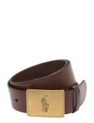 Polo Ralph Lauren 36Mm Pp Plaque Belt Brun