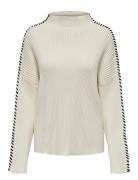 ONLY Onlqueenie Ls Contrast High Neck Prm Knt Kräm