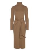 Lauren Ralph Lauren Tie-Front Turtleneck Dress Brun