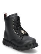 Tommy Hilfiger Tommy Hilfiger Lace-Up Ankle Boots Svart