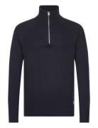 Jack & J S Jjpannel Knit Half Zip Aw24 Marinblå