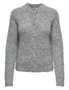 ONLY Onlmaggie Life Ls O-Neck Cardigan Cc Knt Grå