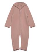 Huttelihut Pram Suit Wool Fleece Rosa