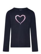 Tom Tailor Printed Longsleeve Marinblå