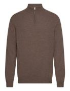 Hackett London Lambswool Hzip Brun