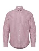 GANT Reg Oxford Stripe Shirt Röd