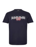 Napapijri Aylmer Short Sleeve T-Shirt Marinblå