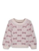 Kids Only Kmgclara Ls Bow O-Neck Knt Rosa