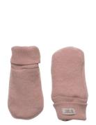 Huttelihut Mittens Wool Fleece 2-Layer Rosa