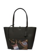 Lauren Ralph Lauren Faux Pebble Grain-Rvrsble Tote-Tte- Svart