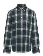 GANT Checked Flannel Bd Shirt Marinblå