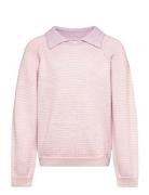 Copenhagen Colors Merino Striped Blouse W. Collar Rosa