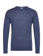 Lindbergh Merino Knit O-Neck Blå