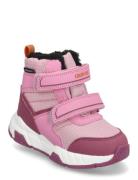 Color Kids Boots W. Velcro, Wp Rosa