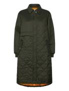 Mads Nørgaard Recy Shine Clio Coat Khaki Green