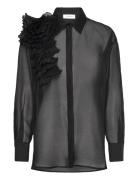 Copenhagen Muse Cmbluebell-Frill-Shirt Svart