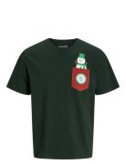 Jack & J S Jjxmas Pocket Tee Ss Crew Neck Jnr Grön