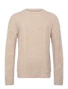 Scotch & Soda Round Neck Extra Dropped Shoulder Chenille Cable Sweater...