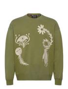 Scotch & Soda Garment Dyed Artwork Sweatshirt Grön