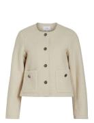 Vila Vikera L/S Short Jacket Beige