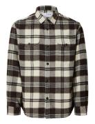 Selected Homme Slhloosepablo Ls Check Overshirt W Brun