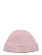 Monki Ribbed Beanie Rosa