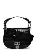 Lauren Ralph Lauren Embossed Medium Tanner Crossbody Bag Svart