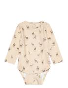 Petit Piao Body L/S Printed Beige