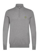 Lyle & Scott Cotton Merino Quarter Zip Jumper Grå