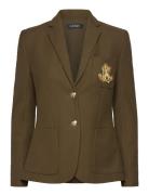 Lauren Ralph Lauren Bullion Jacquard Blazer Khaki Green